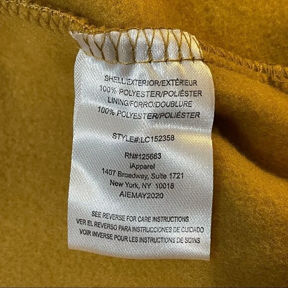 NWT Mustard Yellow Toggle Hooded Coat | Medium | Fall Winter Jacket w/ Pockets L - Picture 5 of 14